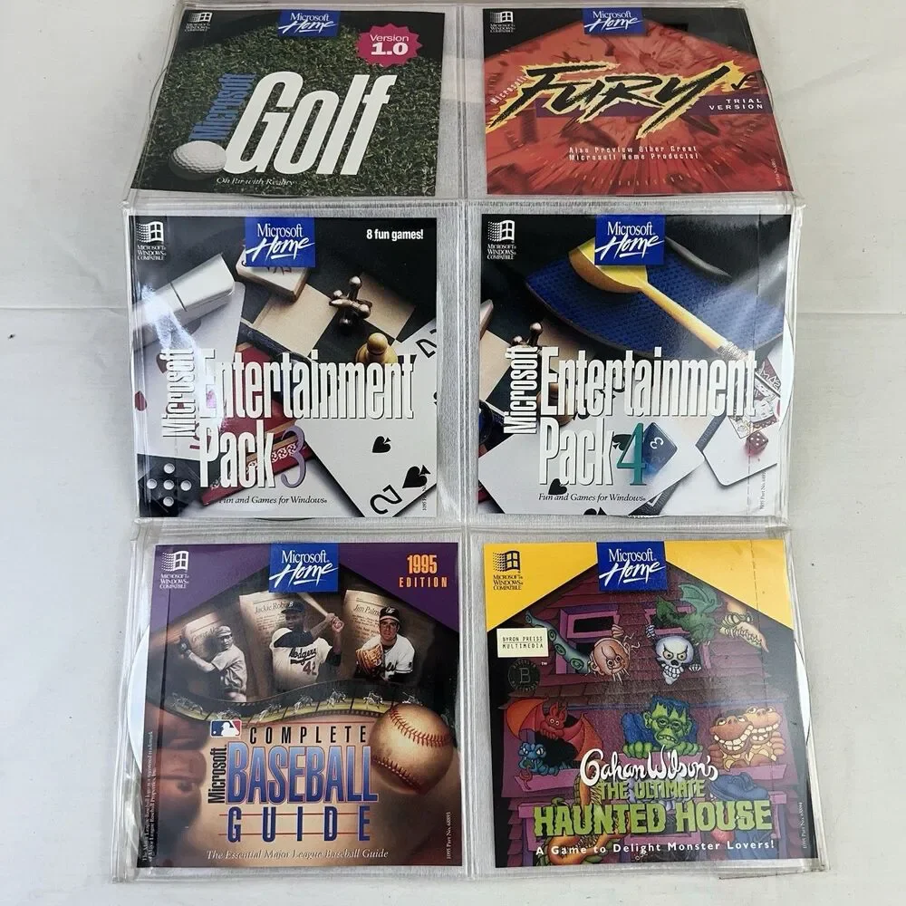 6 Vtg 90s Microsoft Compatible PC Games Y2K The Ultimate Haunted House & More